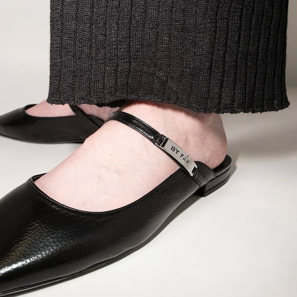 BY FAR Black Gloss Etta Slippers - Picture 3 of 4